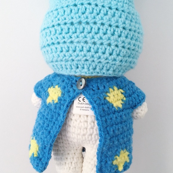 Miffy crochet handmade blue outfit dress hat for Just Dutch plushie